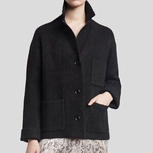 ATM - Large Oversize - Novelty Blend Sweater Jacket (Coatigan) in Black